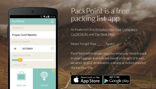 PackPoint te ayuda a hacer el equipaje para tu siguiente viaje